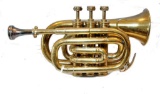 WWII era Military Brass Pocket Trumpet