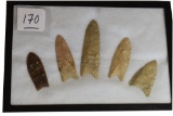 Grouping of Rare Prehistoric native American Clovis Points