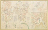 Framed Civil War Records Map, Nashville, More