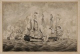 19thc Signed Maritime Watercolor Painting