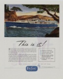 Original c1946 Defoe Luxury Yacht Advertisement