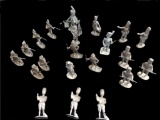 Set Of 21 Unpainted Lead Toy Soldiers