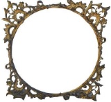 Beautiful Ornate Antique Victorian Metal Frame