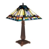 RWIN Tiffany-style 2 Light Mission Table Lamp 16