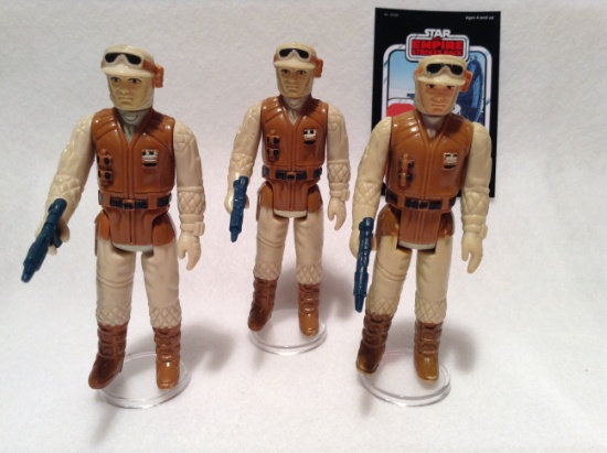 3 Star Wars 1980 Hoth Rebel Solders