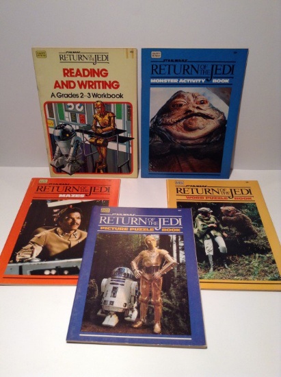 5 Star Wars 1983 Return of the Jedi Activity Books