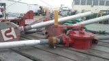 3 hand liquid pumps and barrel lift