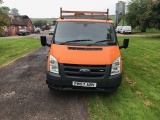 Orange Ford Transit 155 Tipper T350L DC RWD (NO VAT)