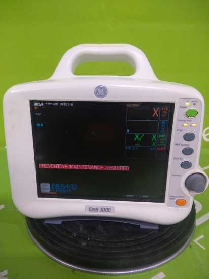 GE Healthcare Dash 3000 Patient Monitor- 47192