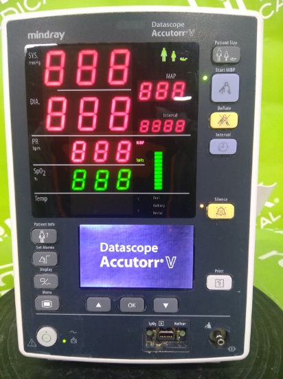 Mindray Medical Datascope Accutorr V Vital Signs Monitor- 45269