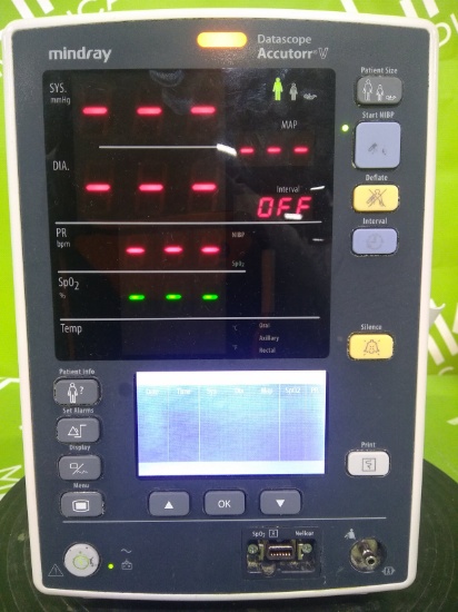 Mindray Medical Datascope Accutorr V Vital Signs Monitor- 45327
