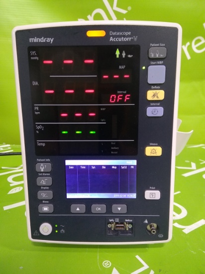 Mindray Medical Datascope Accutorr V Vital Signs Monitor- 41394