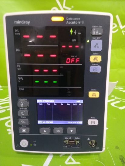 Mindray Medical Datascope Accutorr V Vital Signs Monitor- 41418