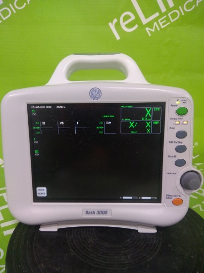 GE Healthcare Dash 3000 Patient Monitor- 46235