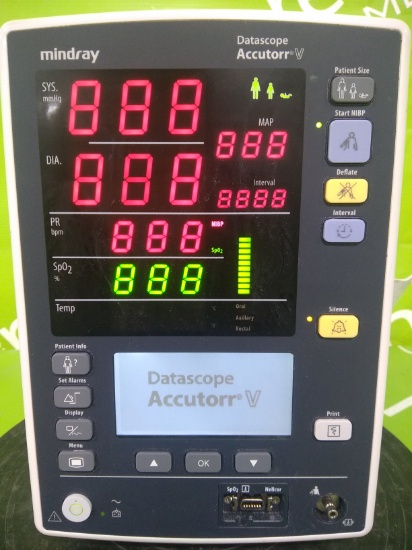 Mindray Medical Datascope Accutorr V Vital Signs Monitor- 42379