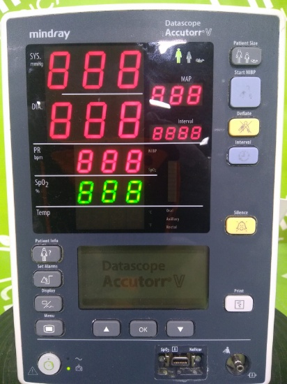 Mindray Medical Datascope Accutorr V Vital Signs Monitor- 45333