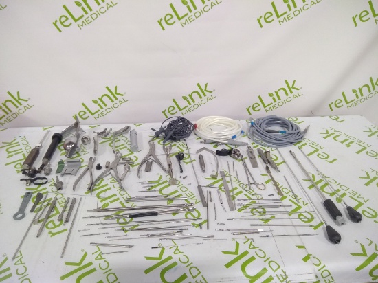 Lot of 40 Synthes Stryker Skalr R. Wolf Biomet V. Mueller Surgical Instruments - 60196