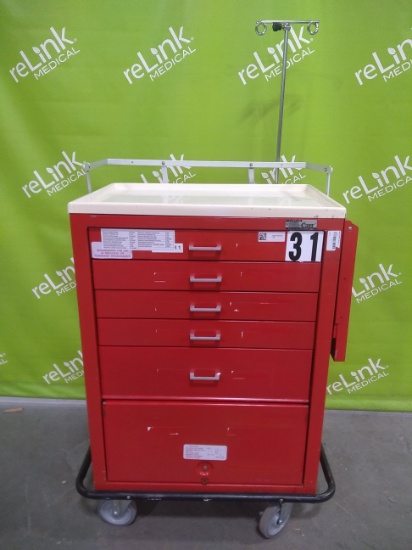Waterloo Healthcare Anesthesia Cart - Red 0 - 80578