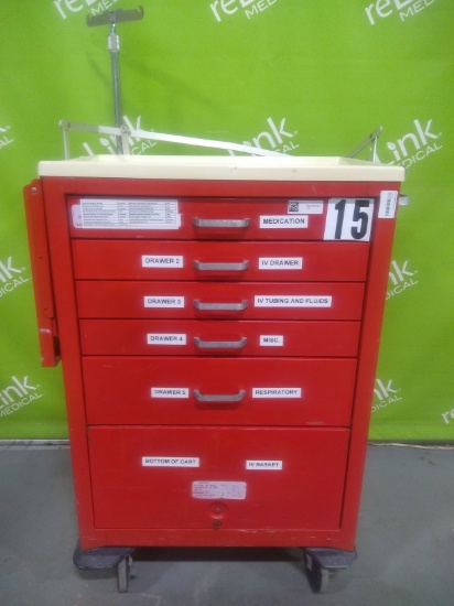 Waterloo Healthcare Anesthesia Cart - Red 0 - 80579