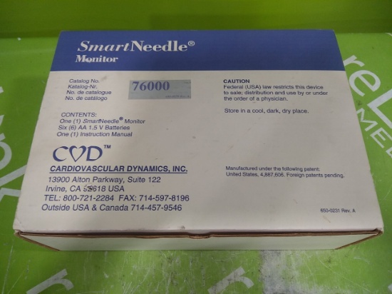CardioVascular Dynamics SmartNeedle Monitor - 67346