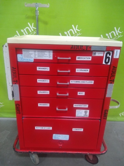 Waterloo Healthcare Anesthesia Cart - Red 0 - 80590
