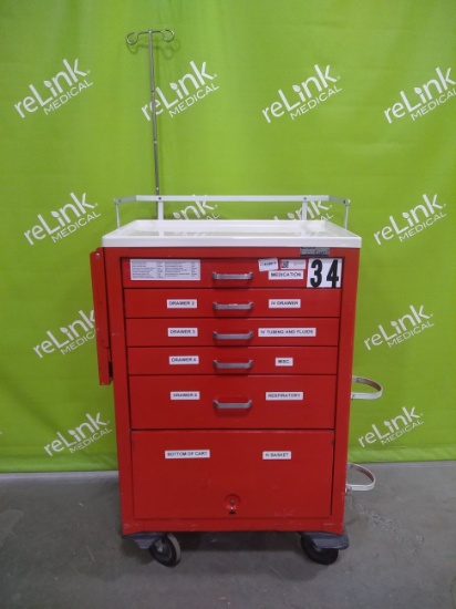 Waterloo Healthcare Anesthesia Cart - Red 0 - 80581