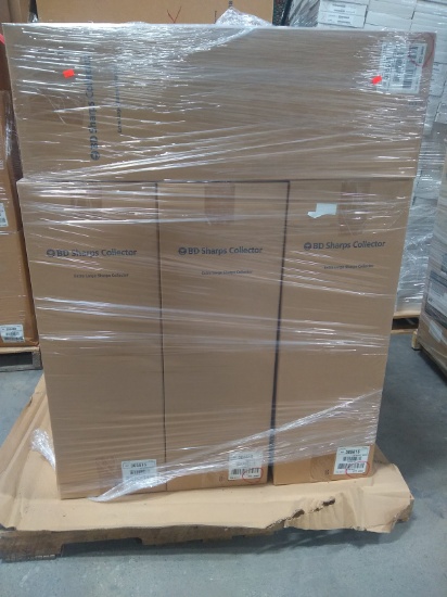 Lot of 8 Cases - BD 305615 XL Sharps Container