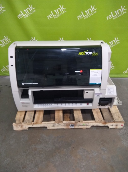 Instrumentation Laboratory Company ACL TOP 500 Hemostasis Testing System - 095284