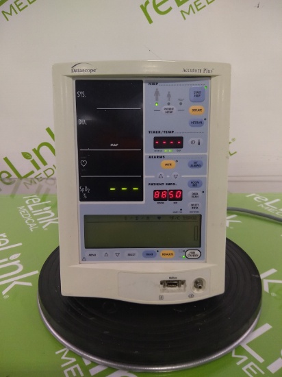 Datascope Medical Accutorr Plus Vital Signs Monitor - 108854