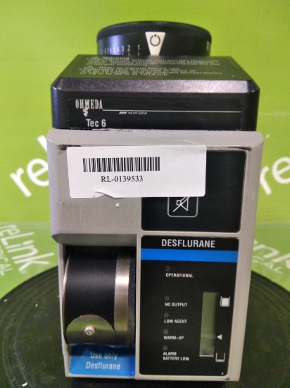 Datex-Ohmeda Tec 6 Plus Desflurane Vaporizer - 167467