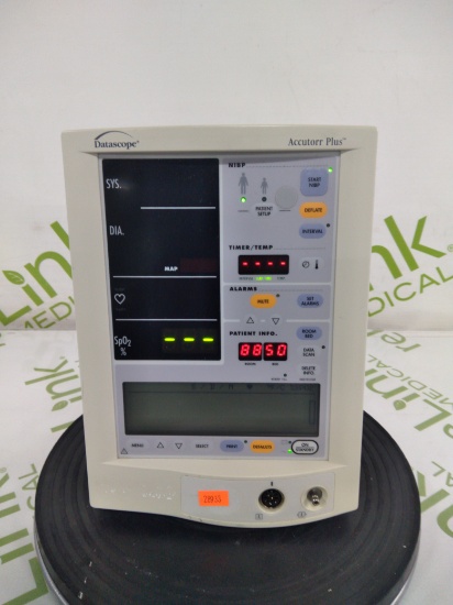 Datascope Medical Accutorr Plus Monitor - 161630