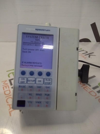 Baxter Healthcare Sigma Spectrum 6.05.13 w/ B/G Battery Infusion Pump - 190226