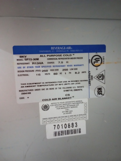 Beverage Air SP72-30M Commercial Refrigerator - 270677