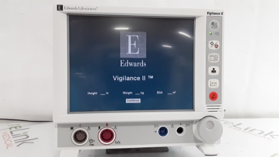 Edwards Lifesciences Vigilance II Patient Monitor - 279029