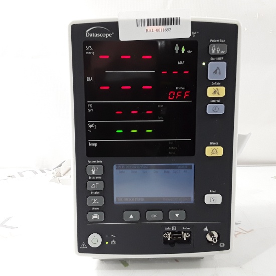 Mindray Datascope Accutorr V Vital Signs Monitor - 279230