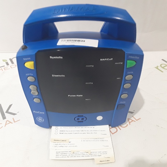 GE Healthcare Dinamap ProCare 100 Vital Signs Monitor - 261069