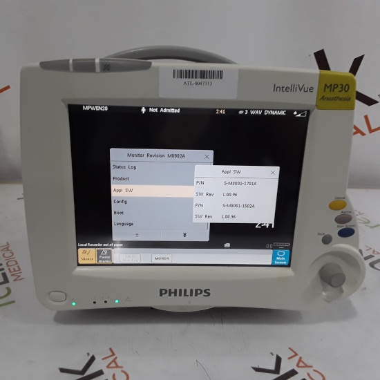 Philips IntelliVue MP30 - Anesthesia Patient Monitor - 300674