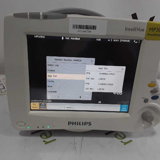 Philips IntelliVue MP30 - Anesthesia Patient Monitor - 300653