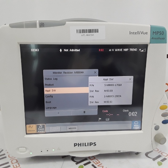 Philips IntelliVue MP50 - Anesthesia Patient Monitor - 299879