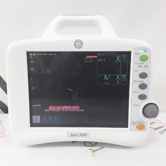 GE Healthcare Dash 3000 - GE/Nellcor SpO2 Patient Monitor - 288836