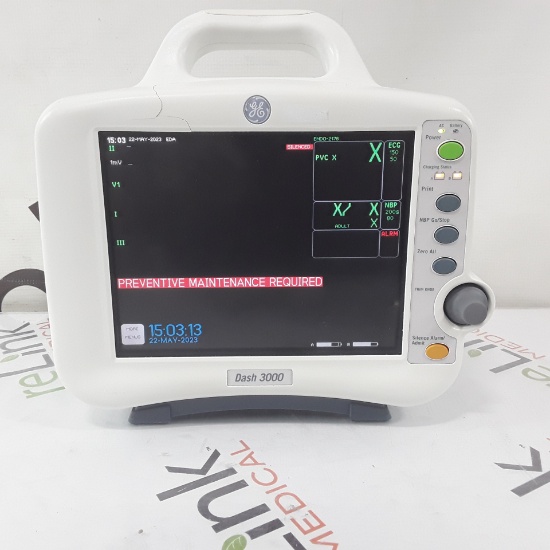 GE Healthcare Dash 3000 - GE/Nellcor SpO2 Patient Monitor - 288819