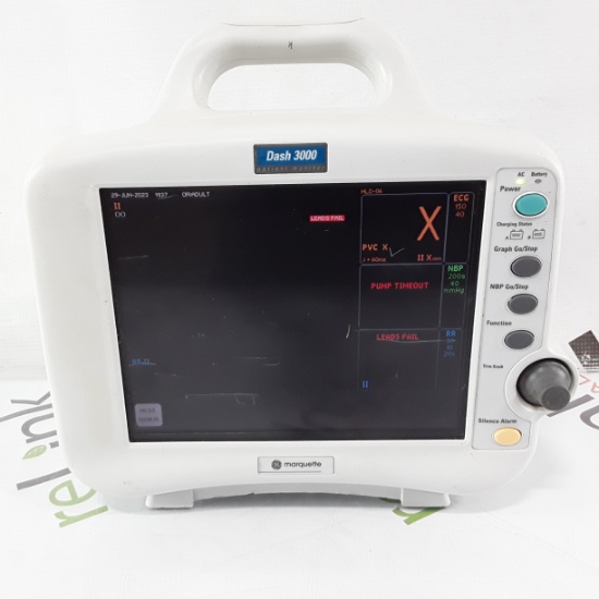GE Healthcare Dash 3000 - GE/Nellcor SpO2 Patient Monitor - 303827