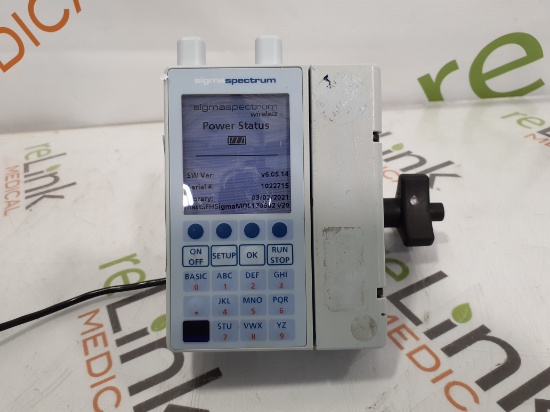 Baxter Sigma Spectrum 6.05.14 with A/B/G/N Battery Infusion Pump - 332569