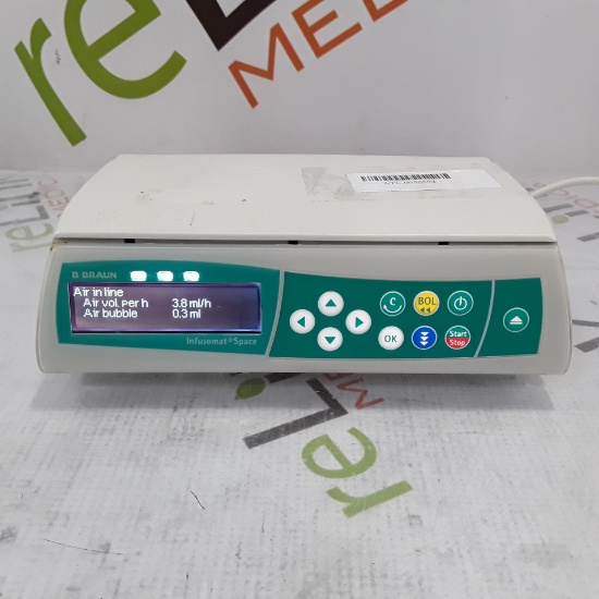 B. Braun Infusomat Space w/Pole Clamp & AC Adapter Infusion Pump - 312182