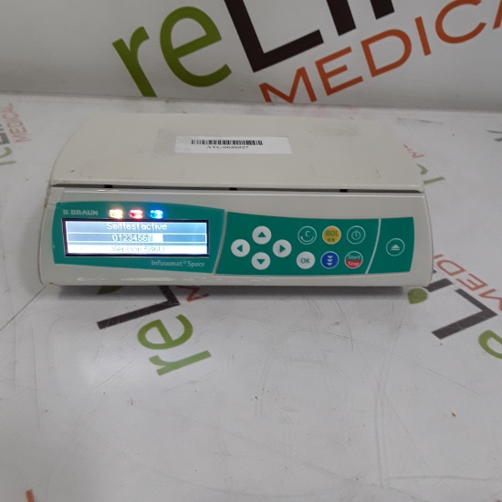 B. Braun Infusomat Space w/Pole Clamp & AC Adapter Infusion Pump - 312107