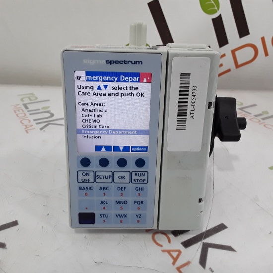 Baxter Sigma Spectrum 6.05.13 with B/G Battery Infusion Pump - 335137