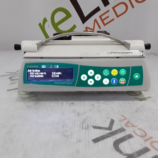 B. Braun Infusomat Space w/Pole Clamp & AC Adapter Infusion Pump - 312238