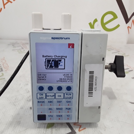 Baxter Sigma Spectrum 6.05.14 with A/B/G/N Battery Infusion Pump - 332653