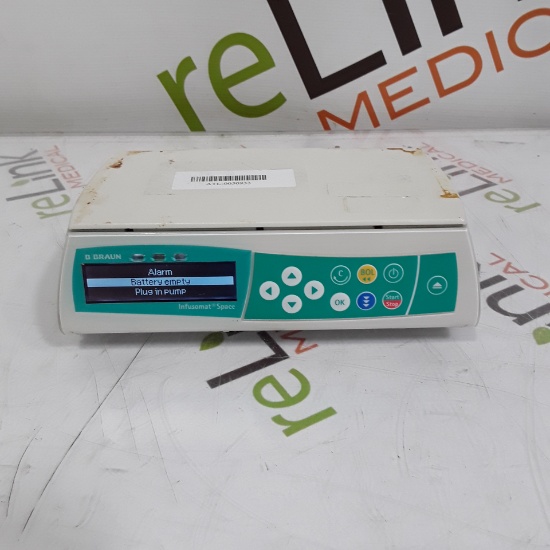 B. Braun Infusomat Space w/Pole Clamp & AC Adapter Infusion Pump - 312122