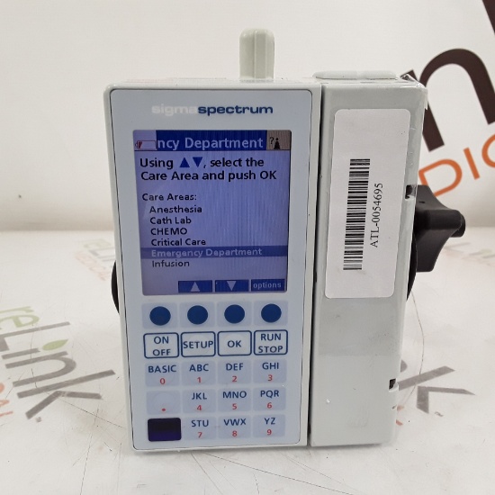 Baxter Sigma Spectrum 6.05.13 with B/G Battery Infusion Pump - 334954